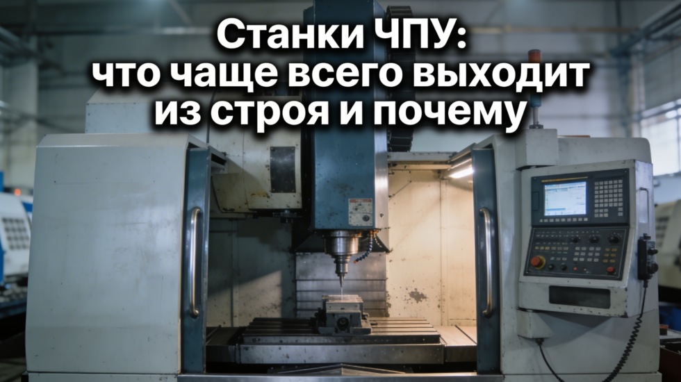 Станки ЧПУ: что чаще всего выходит из строя, почему и как предотвратить дорогостоящие простои