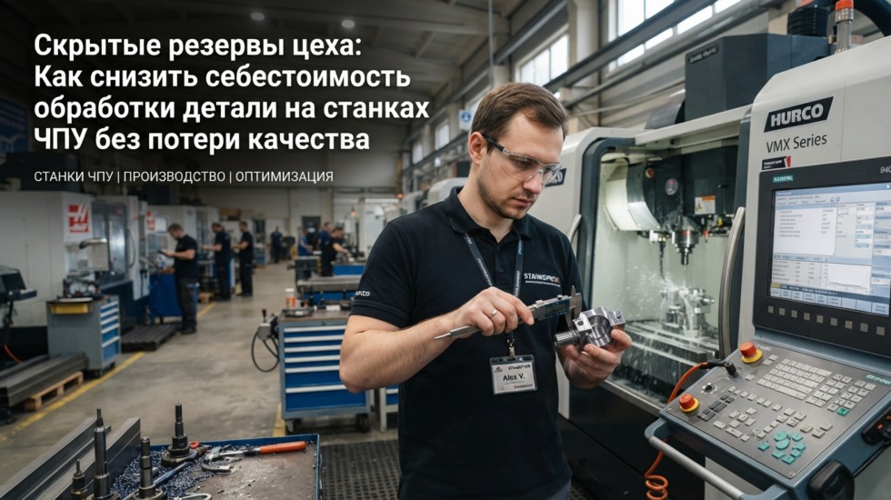 Как уменьшить себестоимость обработки детали на станках ЧПУ без потери качества
